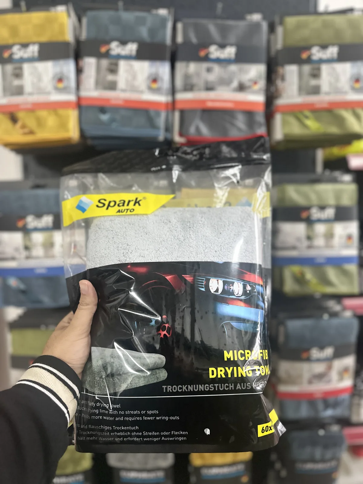 SPARK  Peluş Oto Kurulama ve Temizlik Bezi Büyük Boy 60x90 Cm