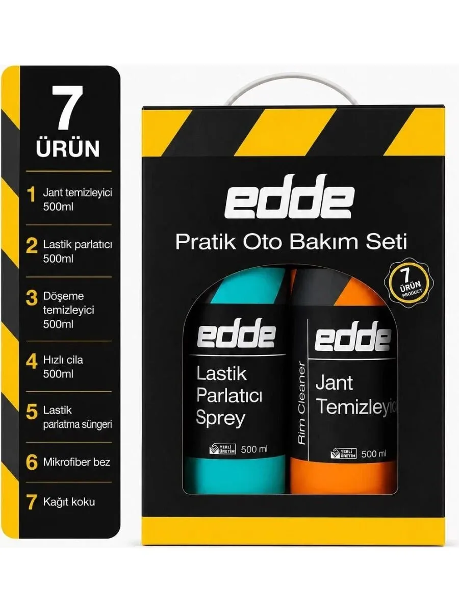 Edde 7'li Araba Araç Oto Pratik Oto Bakım Seti 7 Adet Ürün