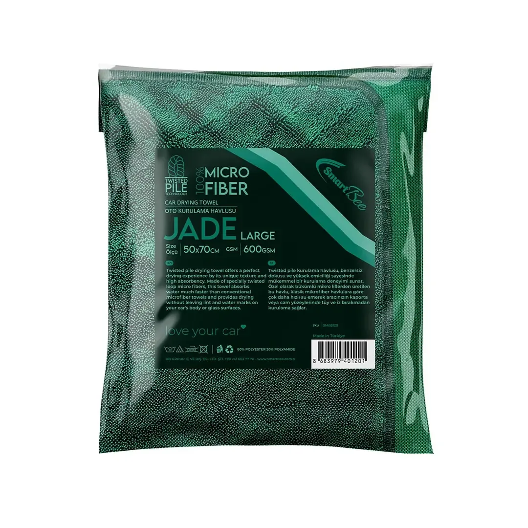 JADE Twisted Pile Mikrofiber Oto Kurulama Havlusu 50×70cm 600GSM