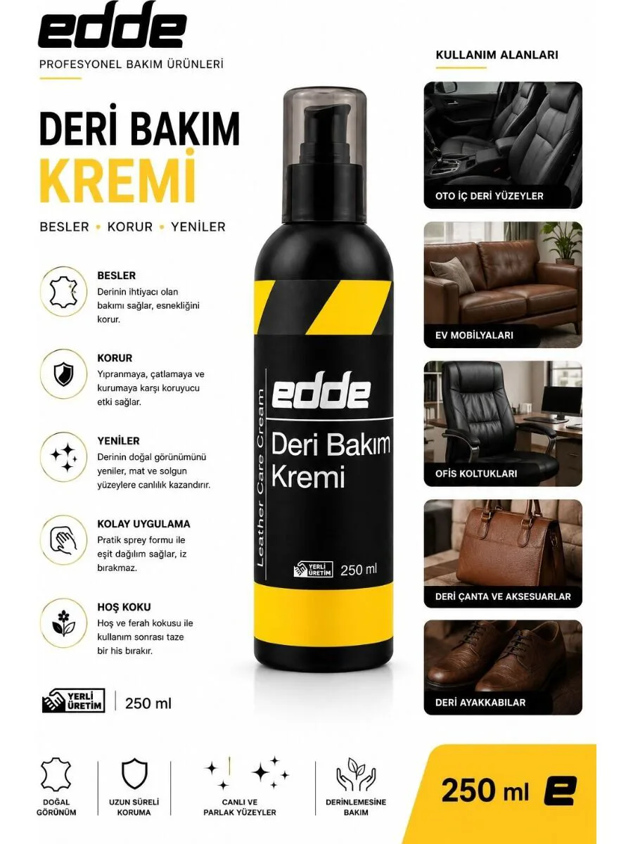 EDDE Deri Bakım Kremi 250 ML