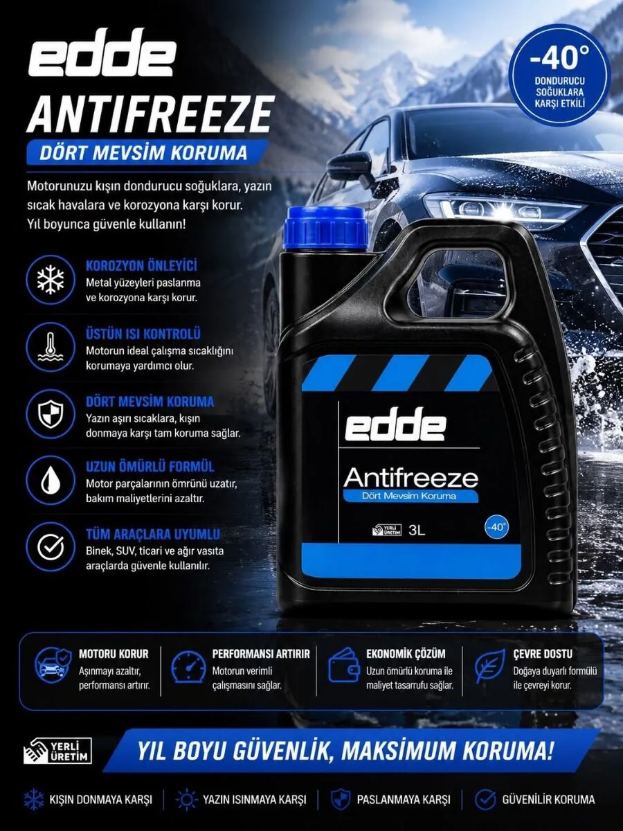 EDDE Antifriz Mavi 3 L